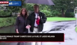 Quand Donald Trump s'abrite sous la pluie... Et laisse Melania de côté ! (vidéo)