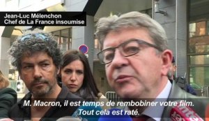 Perquisitions à LFI: Mélenchon dénonce une "manoeuvre" de Macron