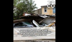 Inondations dans l’Aude : Le montant des dégâts estimé à 200 millions d’euros