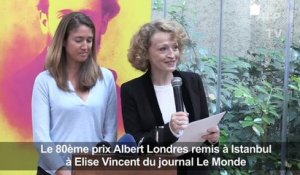 Le 80ème prix Albert Londres remis à Elise Vincent à Istanbul
