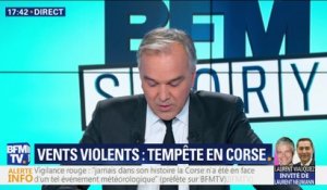 Vents violents: la Haute-Corse et la Corse-du-Sud placées en vigilance rouge (2/2)