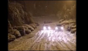 Saint-Étienne sous la neige après une nuit de galère