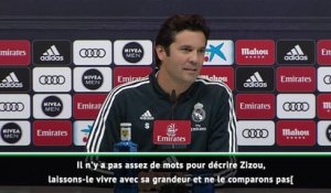FOOTBALL: La Liga: Real Madrid - Solari : "Personne ne peut se comparer à Zidane"
