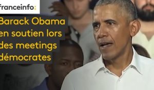 Barack Obama en soutien lors des meetings démocrates