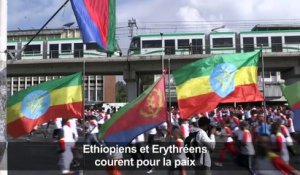 Éthiopiens et Érythréens courent pour la paix à Addis