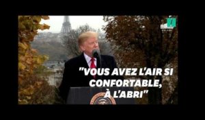 Commémorations du 11 novembre: Trump n'a pas pu s'empêcher de blaguer sur la météo