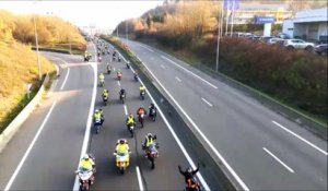 FRANCHE COMTE Gilets jaunes le soutien des Motards en colère à Ecole-Valentin