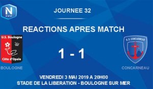 [NATIONAL] J32 Réactions après match USBCO - Concarneau