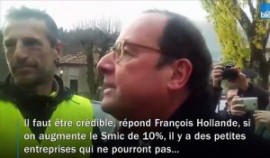 Quand François Hollande défend son bilan face à des  "gilets jaunes"