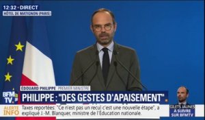 "Cette colère, il faudrait être sourd pour ne pas l'entendre." Édouard Philippe mesure répond aux gilets jaunes