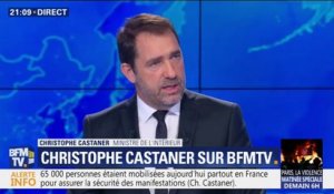 Chistrophe Castaner assure que "tous les moyens de la police, de la gendarmerie et de la sécurité civile étaient mobilisés aujourd'hui"