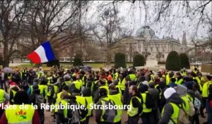 Rassemblement des Gilets jaunes place de la République, Strasbourg (08/12/18)