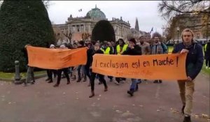 A Strasbourg, des étudiants rejoignent les Gilets jaunes (08/12/18)