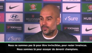 16e j. - Guardiola : "Nous ne voulions pas rester invaincus mais juste être champions"