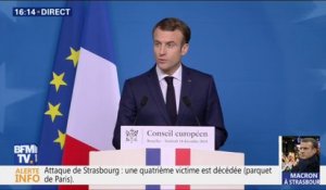 Emmanuel Macron: "Je me rendrai à Strasbourg, sur les lieux de l'attentat auprès des victimes et pour remercier les forces de l'ordre"