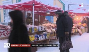 En Sibérie, un marché en plein air par -40 degrés