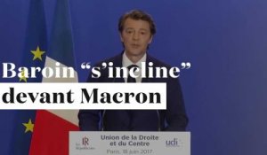 Baroin :  "Je félicite le président Macron"