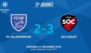 J17 : FC Villefranche B. - SO Cholet (2-3), le résumé