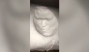 Plonger son visage dans de la neige fraiche