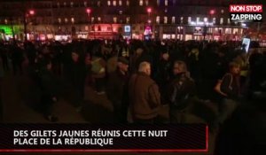 Des Gilets jaunes réunis cette nuit place de la République (vidéo)