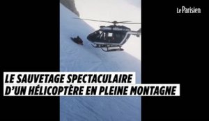 Les images spectaculaires d’un hélicoptère en mission sauvetage en haute montagne