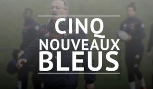 XV de France - Cinq nouveaux Bleus