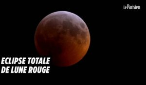 Eclipse totale de lune : l'astre disparaît et se teinte de rouge