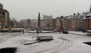 La neige s'est abattue à Lille mardi 22 janvier 2019