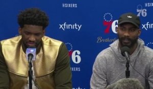 Joel Embiid and Corey Brewer | Postgame vs Rockets (1.21.19)