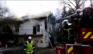 Une maison en feu à Waldighoffen