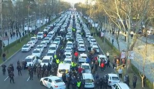 A Madrid, les taxis en grève délogés