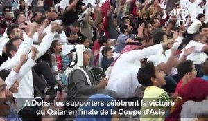 Les Qataris célèbrent leur victoire historique en Coupe d'Asie