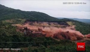 Les images terribles de la rupture du barrage de Brumadinho (Brésil)