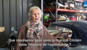 Geneviève, membre des clubs "la Traction du Périgord" et "Autos Rétro Périgord"