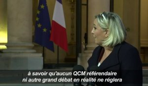 Marine Le Pen rejette le projet de référendum de Macron (2)