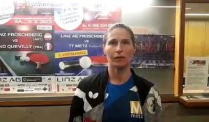 Tennis de table : trois questions à Carole Grundisch avant le match décisif du Metz TT contre Linz en Ligue des champions