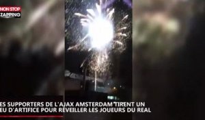 Les supporters de l'Ajax tirent un feu d'artifice pour réveiller les joueurs du Real Madrid (vidéo)