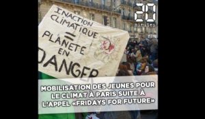 Une mobilisation des jeunes pour le climat à Paris suite à l'appel «Fridays for future» de Greta Thunberg