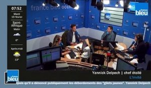 Yannick Delpech  parle  sur France Bleu Occitanie , une semaine après l'incendie de son restaurant