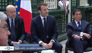 Grand débat : Juppé fait ses adieux à Bordeaux aux côtés de Macron
