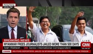 Birmanie: Deux journalistes de Reuters, condamnés à sept ans de prison pour avoir enquêté sur un massacre de musulmans rohingyas, ont été libérés - VIDEO