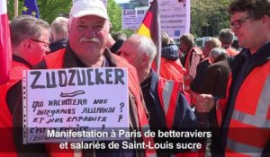 Sucre: les betteraviers de Saint-Louis manifestent à Paris