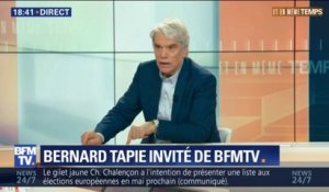 Bernard Tapie invite tout le monde à se réjouir si le PSG gagne la ligue des champions cette année