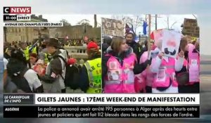 Mobilisation des Gilets Jaunes pour l'Acte 17 à Paris - Samedi 9 mars