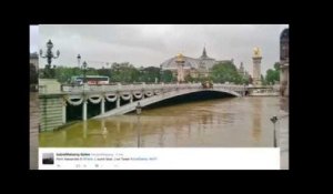Le pic de l&#39;inondation à Paris vu des réseaux sociaux