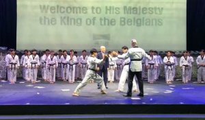 Le roi Philippe fait du taekwondo!