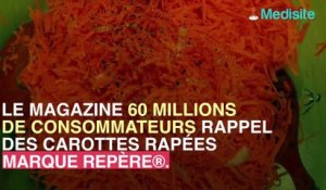 Des carottes râpées rappelées à cause de la présence de morceaux de plastique