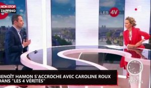 Benoît Hamon s'accroche avec Caroline Roux dans "Les 4 vérités" (vidéo)