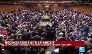 REPLAY - Le parlement rejette à nouveau l'accord négocié par Theresa May