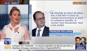 "Un ancien Président ne devrait pas dire ça.": Marlène Schiappa critique les propos de François Hollande sur Emmanuel Macron